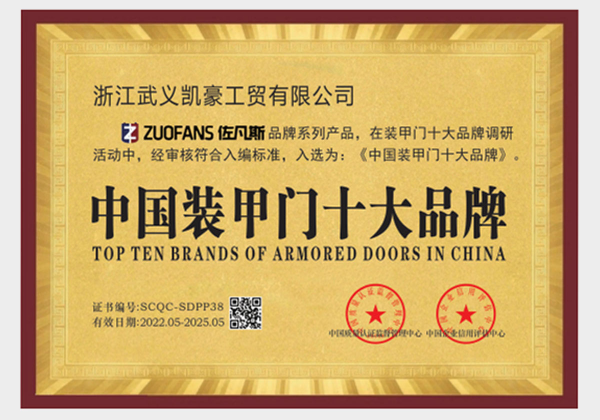 中国装甲门十大品牌